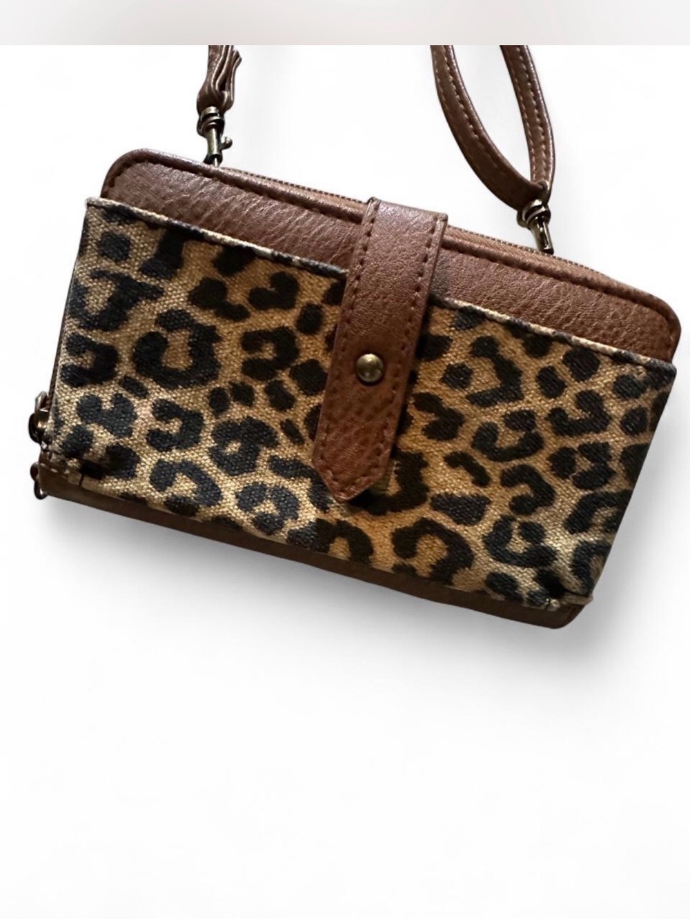 Maurices Leopard Print Mini Crossbody in Brown